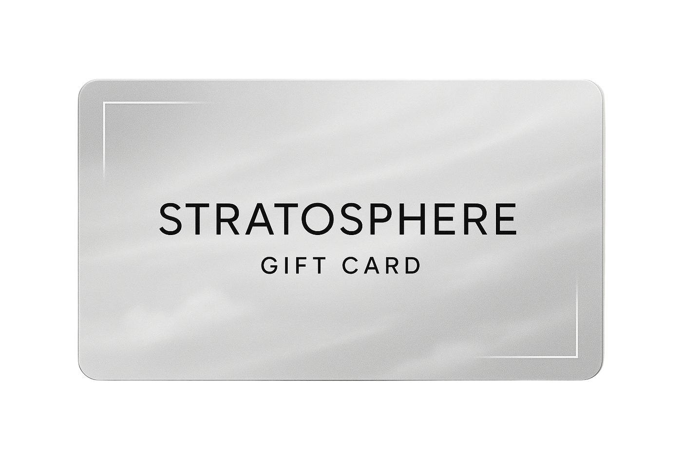 Stratosphere gift card on a white background
